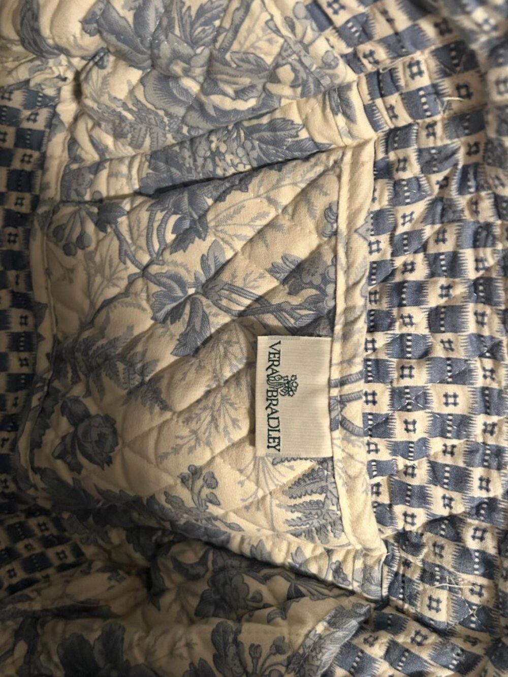 Vintage Vera Bradley Blue Toile Paddy Bag - Picture 5 of 6